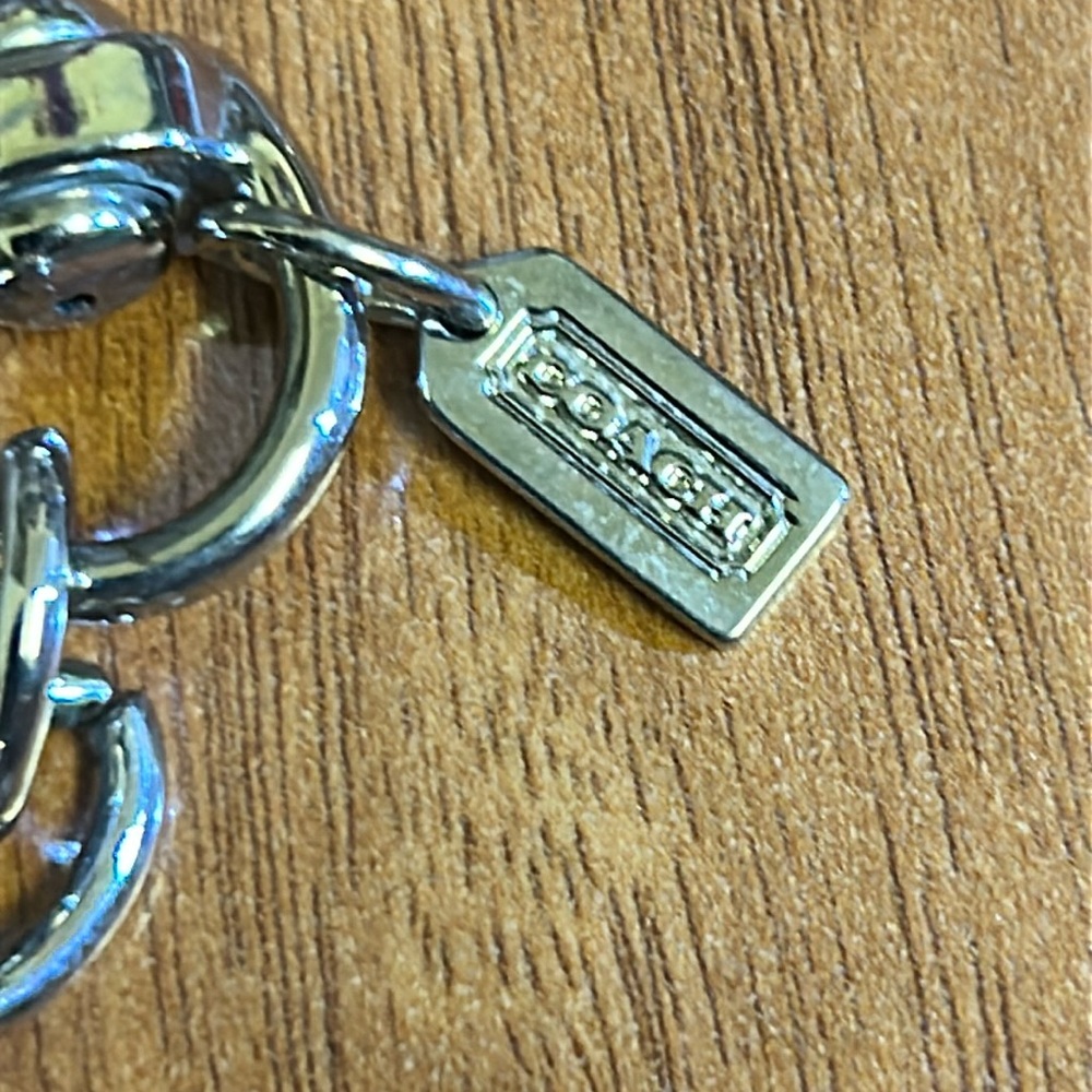 Coach Snowflake ❄️ Leather Keychain Bag Charm - Picture 3 of 14